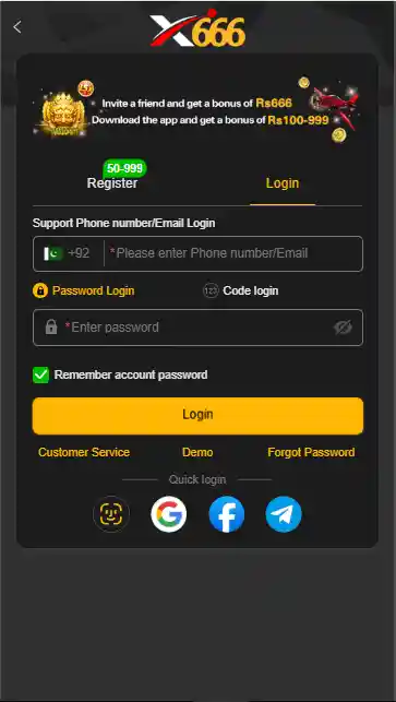 X666 Login